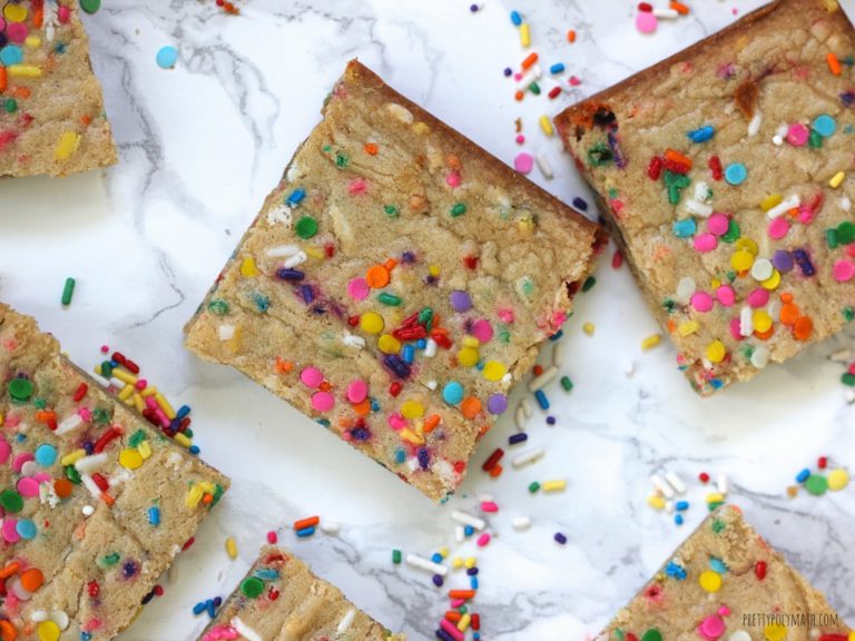 Birthday Cake Blondies | Milk & Cardamom