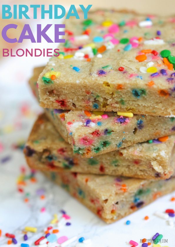 Birthday Cake Blondies