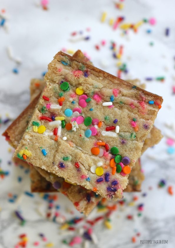 Birthday Cake Blondies | Milk & Cardamom