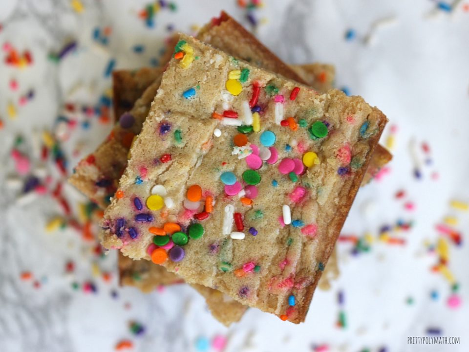 Birthday Cake Blondies | Milk & Cardamom