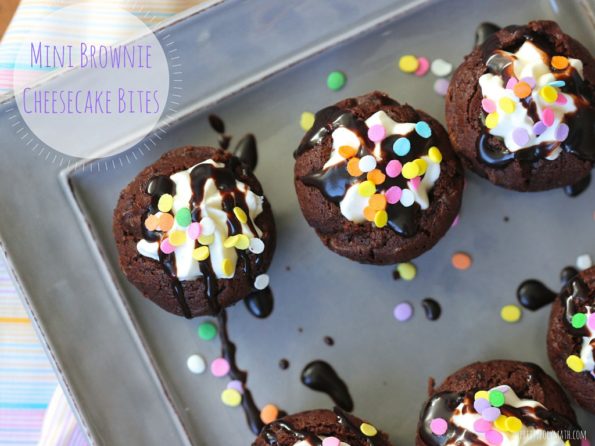 Mini Brownie Cheesecake Bites