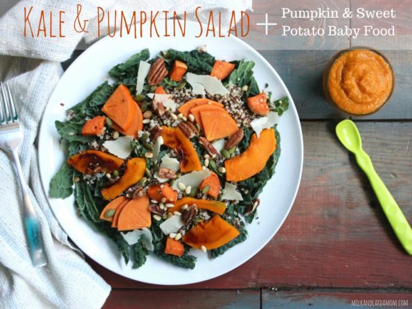 Kale and Pumpkin Salad and Pumpkin & Sweet Potato Baby Food