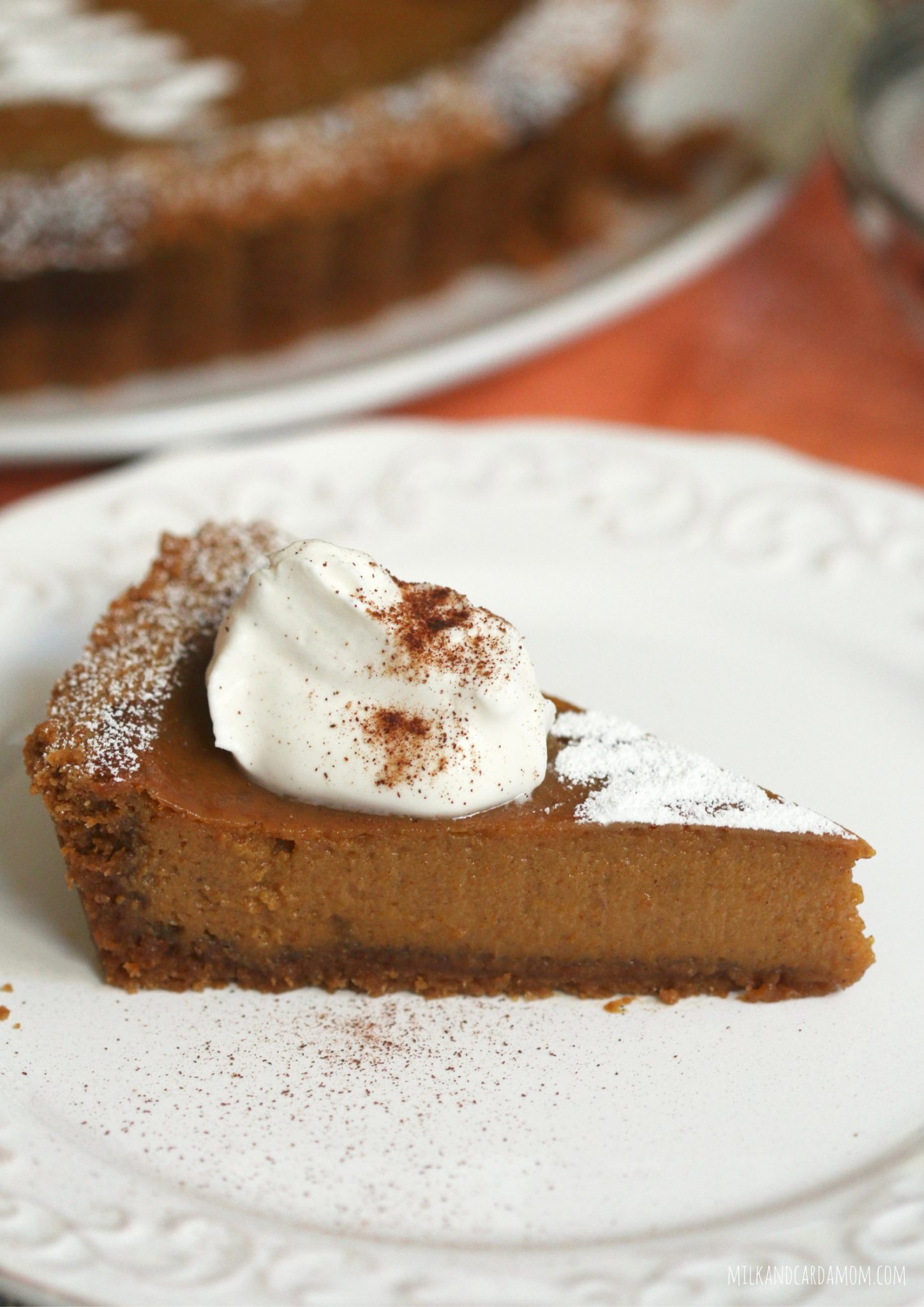 Pumpkin Tart with Cookie Butter Crust Milk & Cardamom