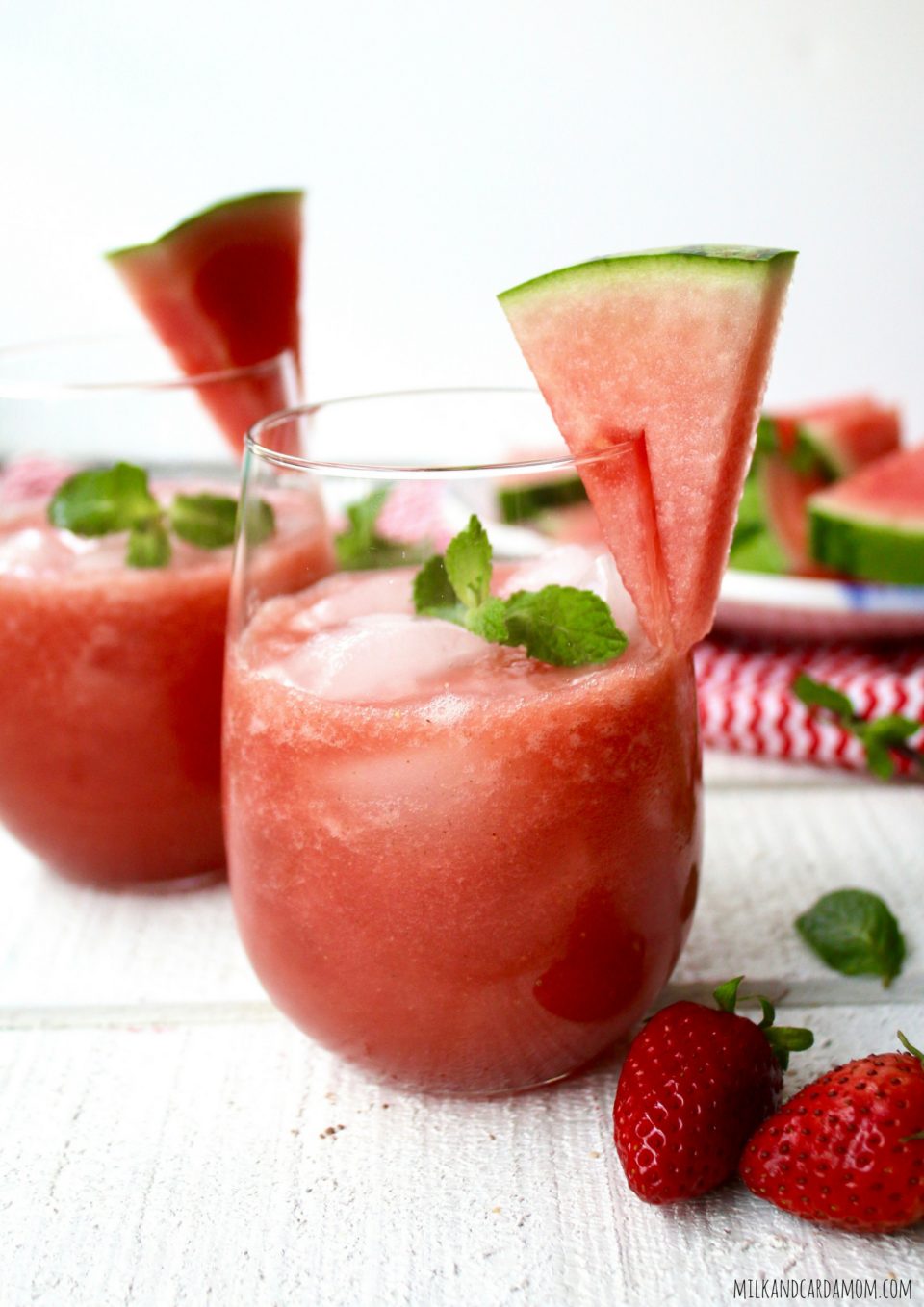 Watermelon and Strawberry Agua Fresca