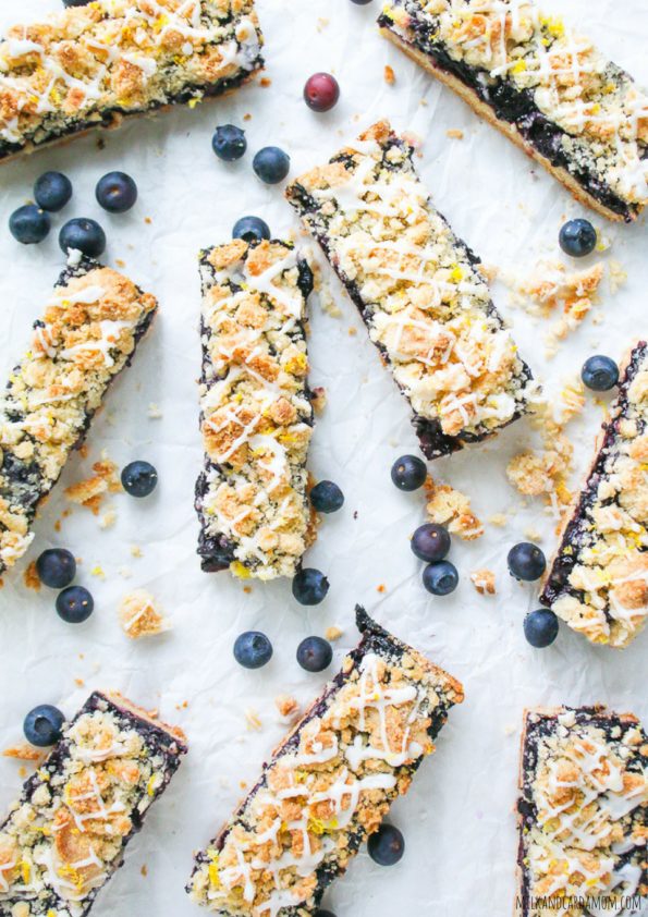 blueberry lemon crumb bars made with lemon blueberry chia jam recipe