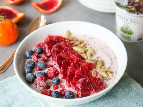 Acai Cardamom Shrikhand Fruit Bowls | Milk and Cardamom