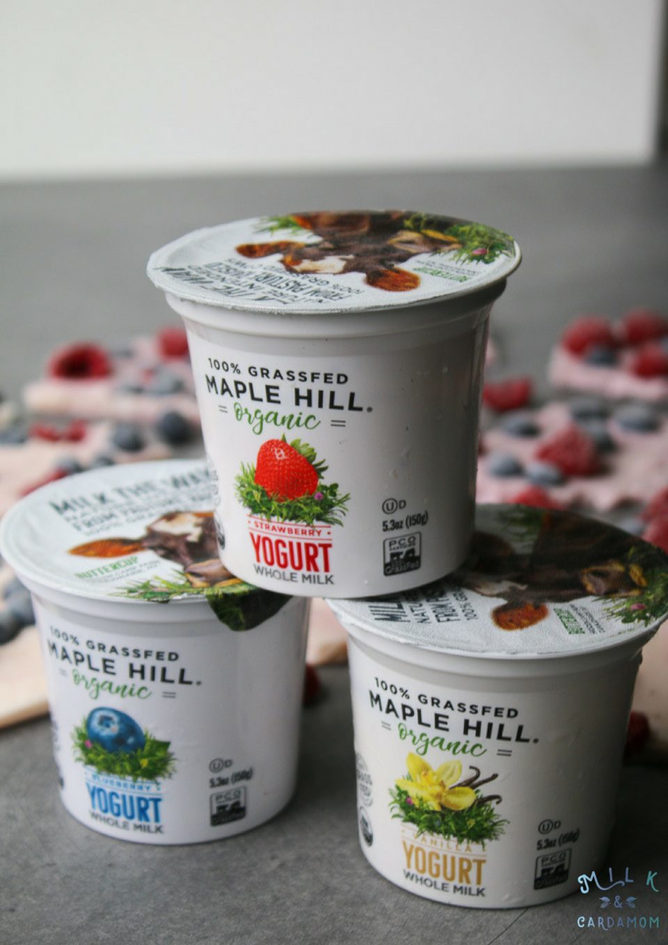 frozen berry yogurt bark | Milk and Cardamom