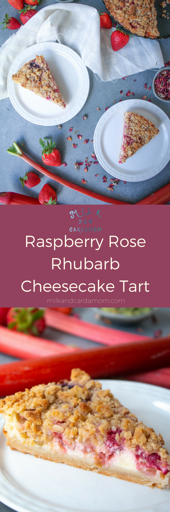 raspberry, rhubarb, rose, tart, cheesecake, rhubarb recipe, baking, recipe, cardamom, food, easy tart recipe, streusel