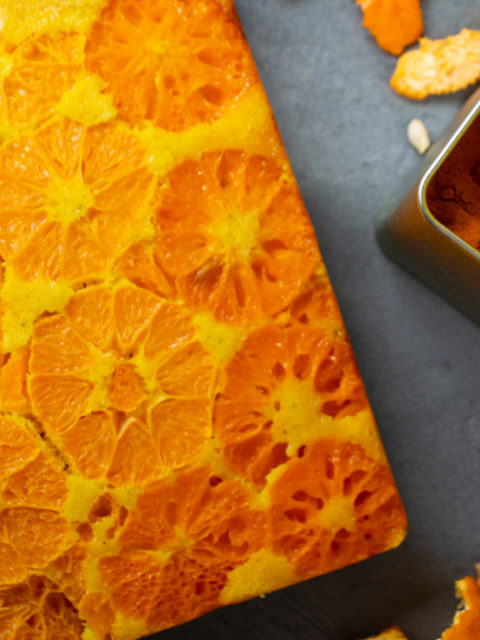 Upside Down Orange Turmeric Cake | Milk and Cardamom