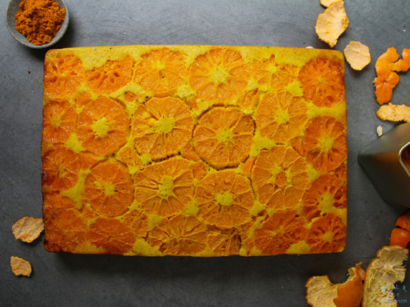 Upside Down Orange Turmeric Cake | Milk and Cardamom