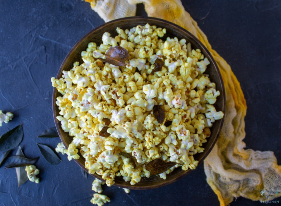 Curry Leaf and Turmeric Popcorn Recipe | Milk and Cardamom