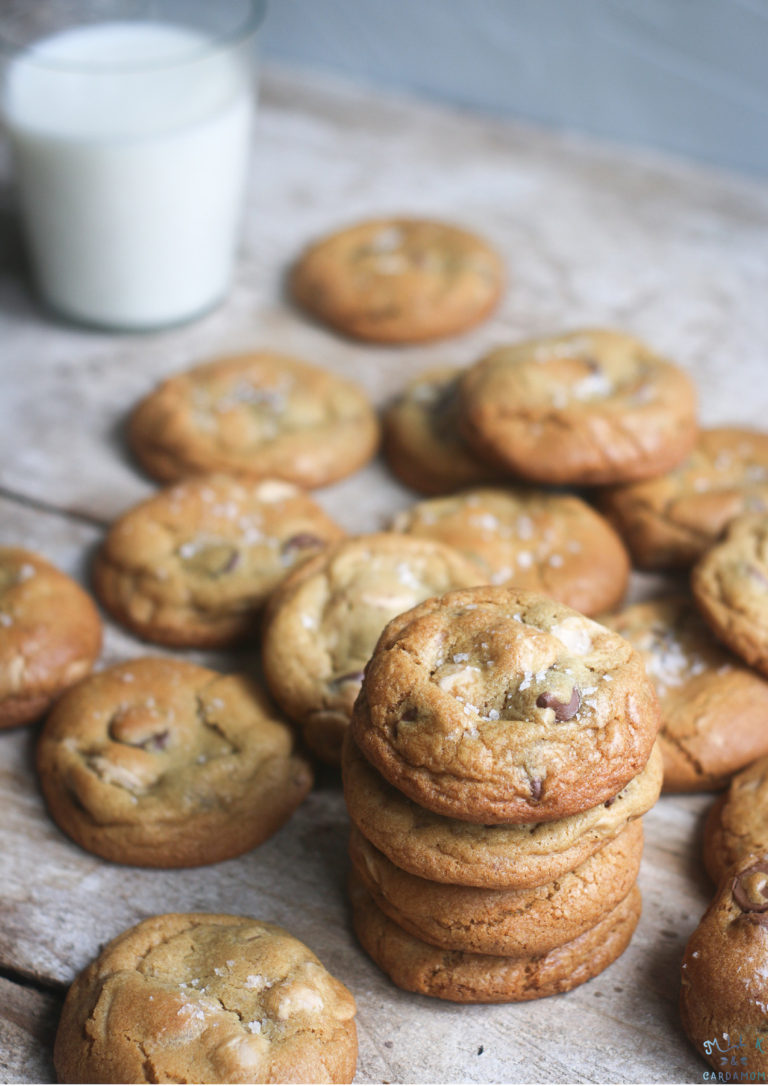 Salted Caramel Chocolate Chip Cookie Recipe | Milk and Cardamom