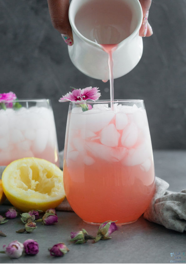 Mango Rose Lemonade Recipe | Milk and Cardamom