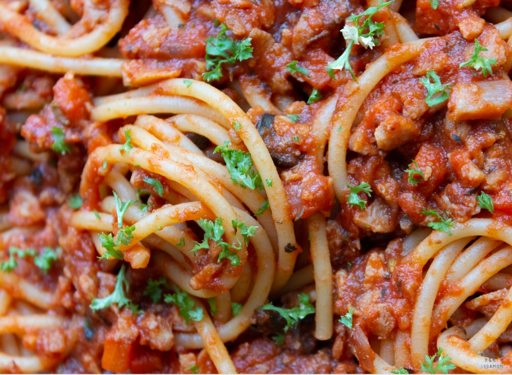 vegan spaghetti bolognese | Milk and Cardamom