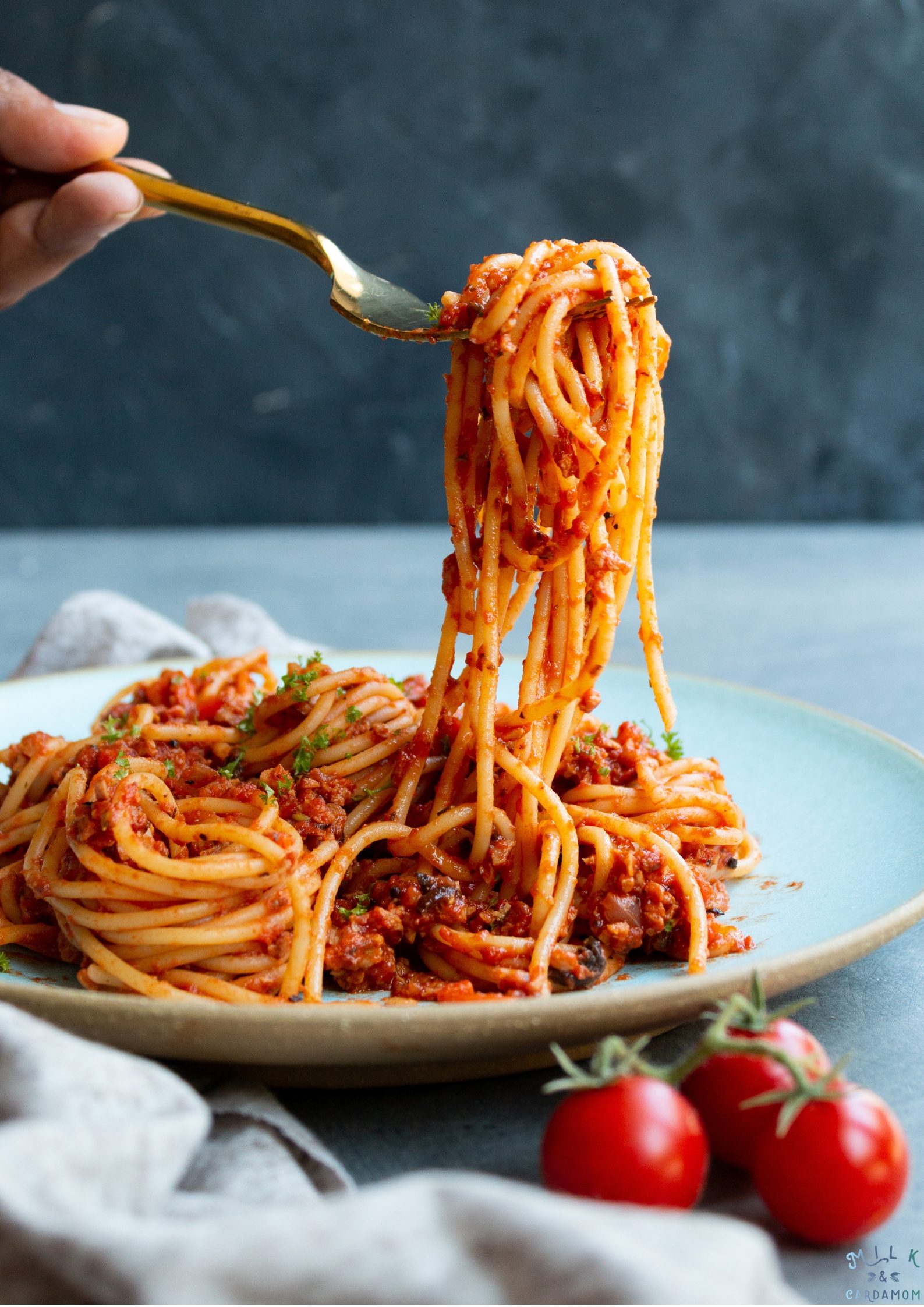 vegan spaghetti bolognese | Milk and Cardamom