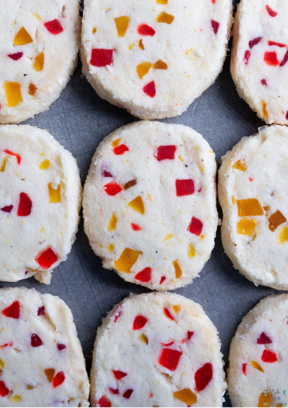 Orange Tutti Frutti Icebox Cookies Diwali recipe eggless | Milk and Cardamom