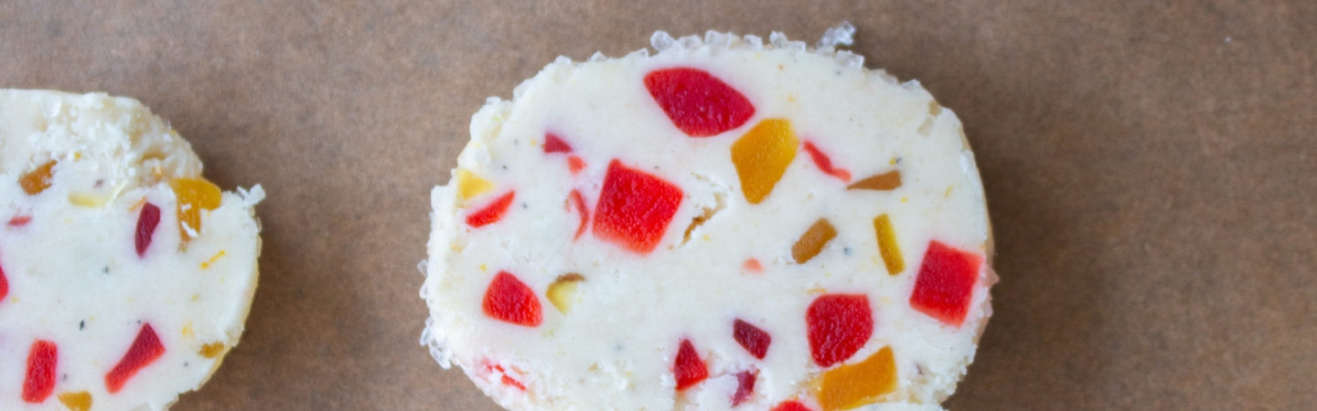 Orange Tutti Frutti Icebox Cookies