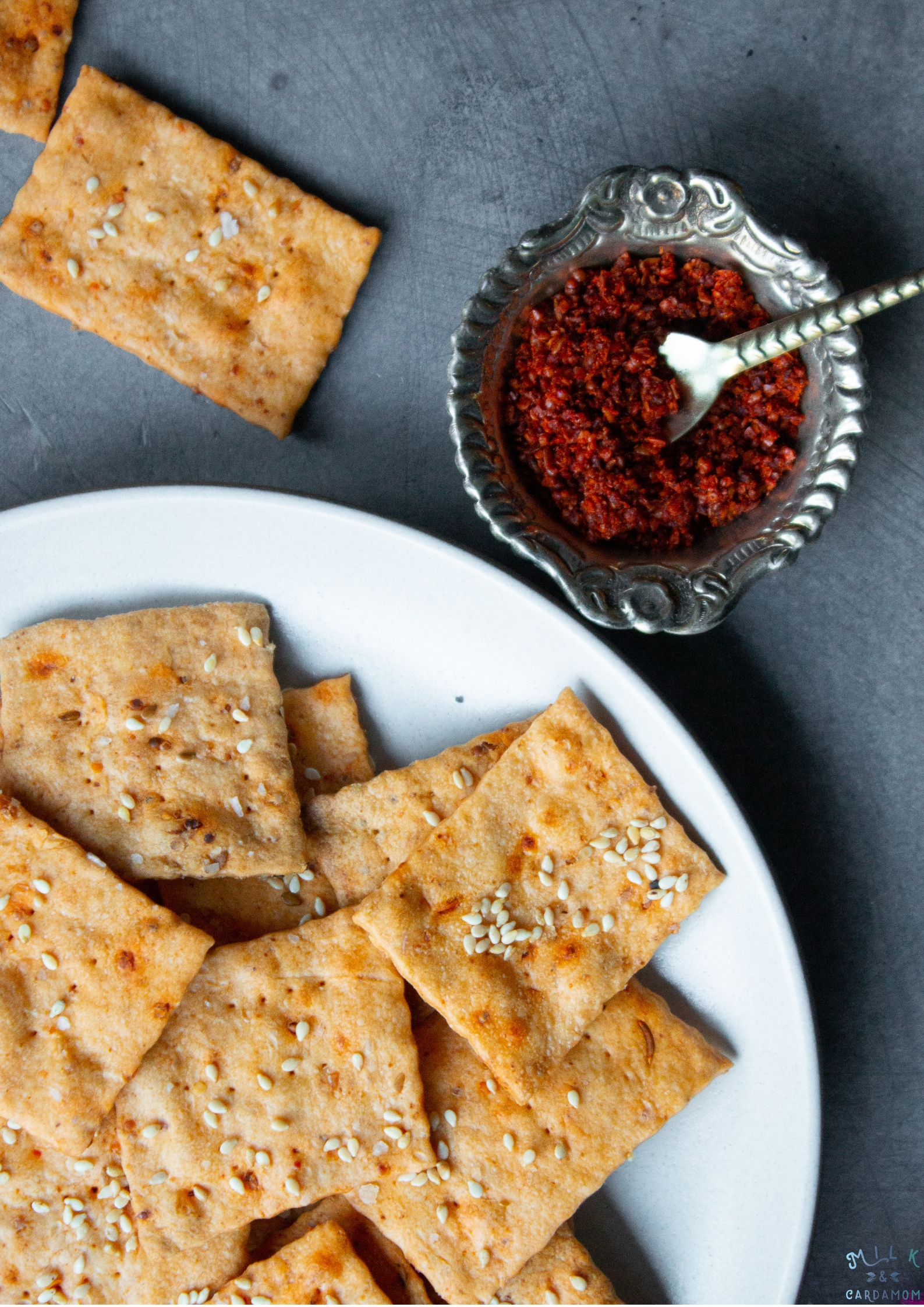 Achaar Masala Cracker Recipe | Milk and Cardamom