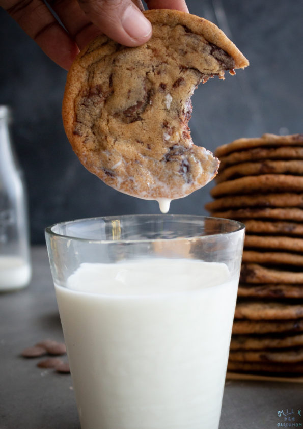 eggless chocolate chip cookie recipe | milk and Cardamom