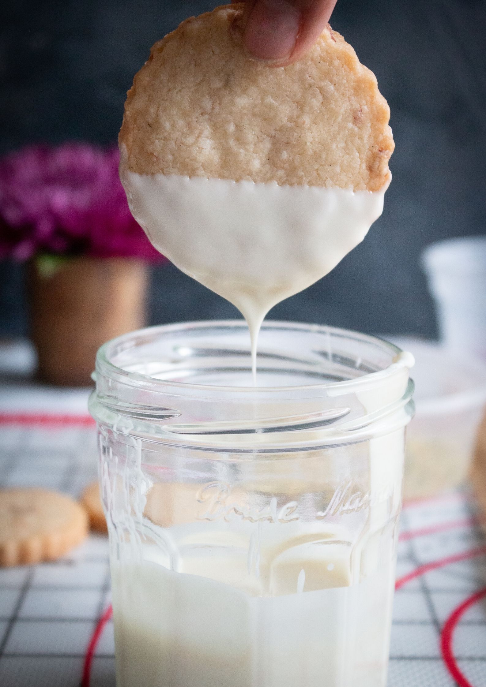 Rose Shortbread Cookie recipe | Milk and Cardamom