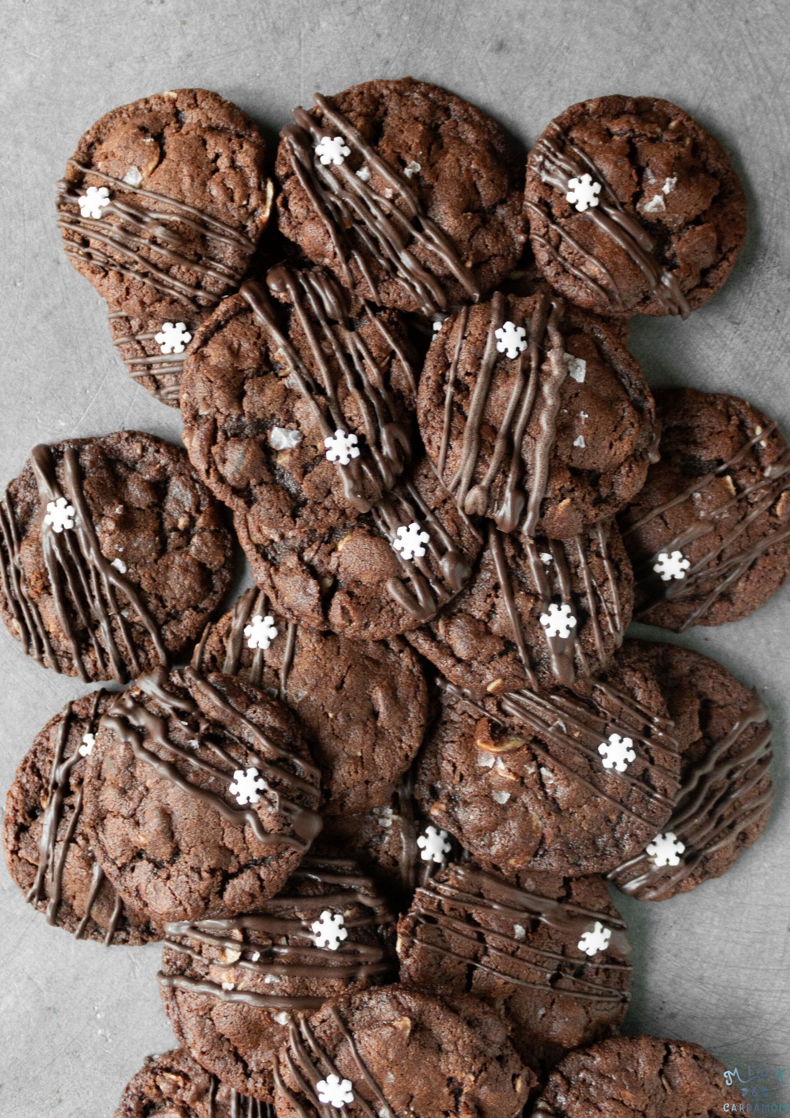Candied Ginger and Almond Chocolate Cookies | Milk and Cardamom
