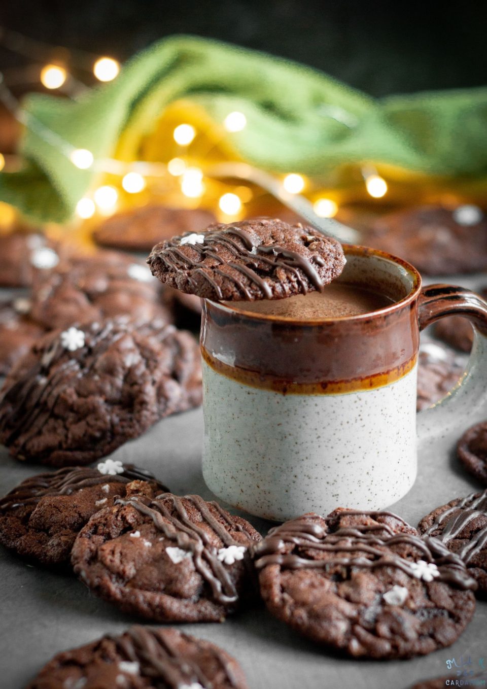Candied Ginger and Almond Chocolate Cookies | Milk and Cardamom