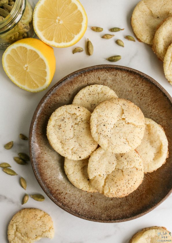 Lemon Cardamom Eggless Snickerdoodles Recipe | Milk and Cardamom