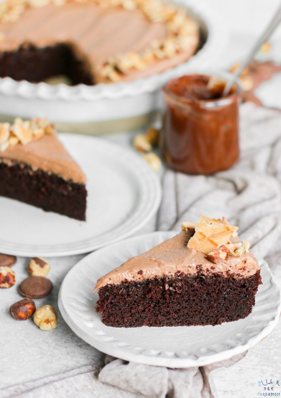 chocolate nutella cake recipe | milk and cardamom