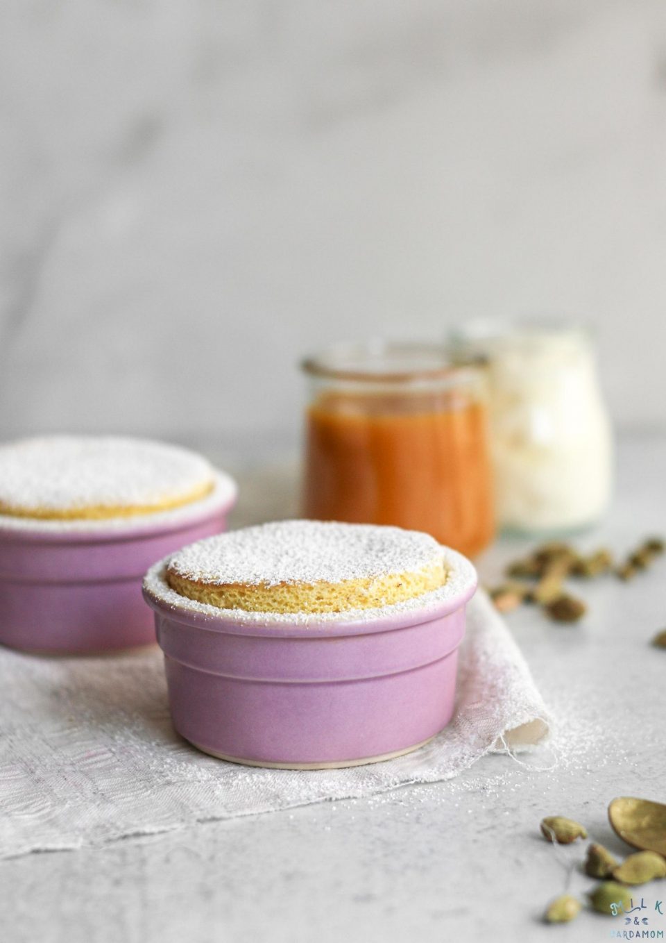 mango lassi souffle recipe | milk and cardamom