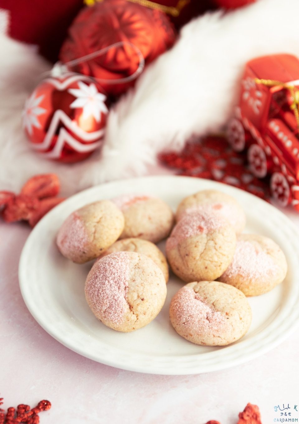 Strawberries & Cream Cookies | Milk and Cardamom