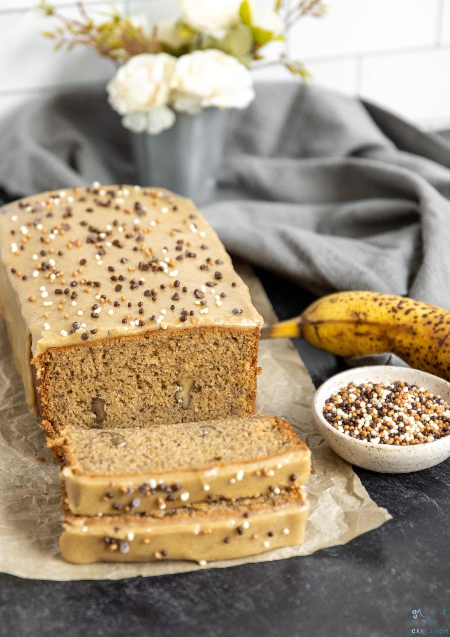 Eggless Banana Bread Milk & Cardamom