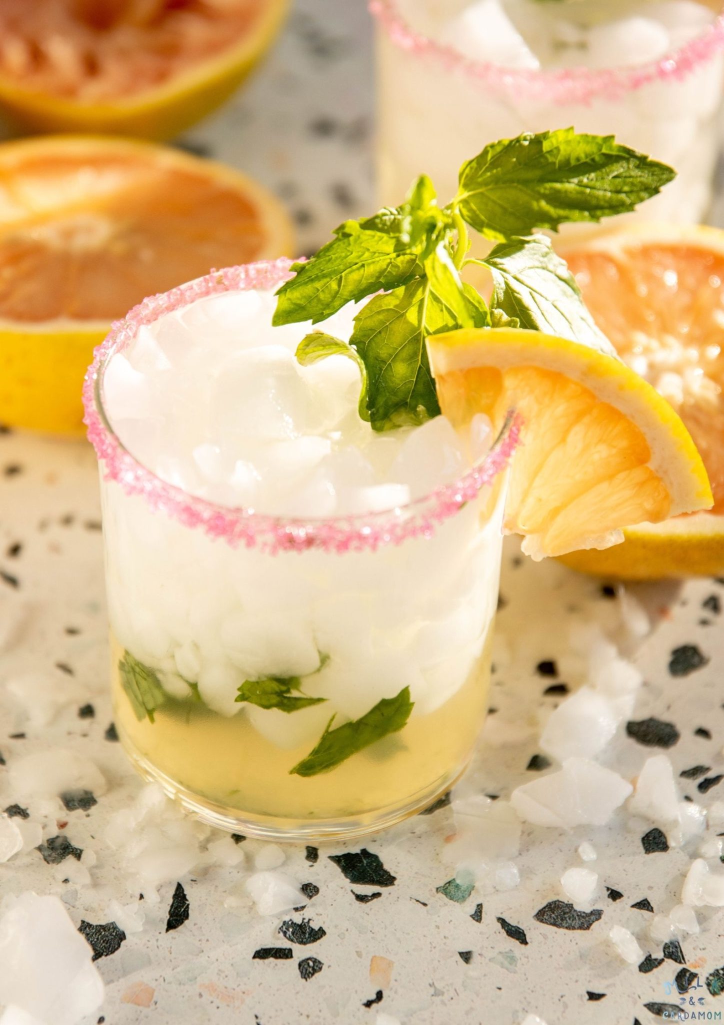 Sparkling Fresh Florida Grapefruit Mocktail Milk & Cardamom