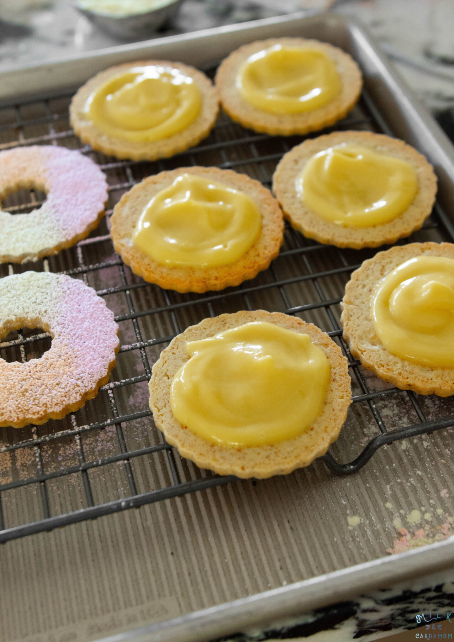 Holi Linzer Cookies | Milk & Cardamom