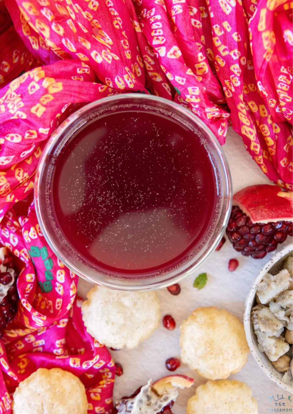 Pomegranate Mint Pani for Pani Puri